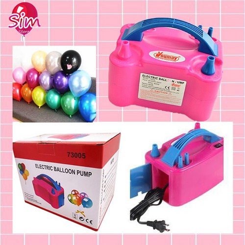 (️🎈Bơm 2 bóng 1 lần) Máy bơm bóng bay bằng điện siêu nhanh, bền và không bị nóng máy🍥🍭
