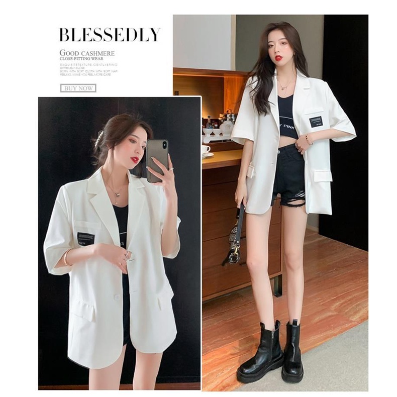 Áo Khoác Vest Tay Ngắn Thời Trang Dành Cho Nữ
