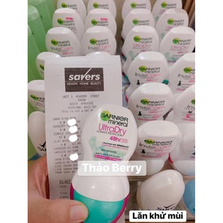 Lăn khử mùi Garnier đủ bill Anh dành cho nữ 50 mil