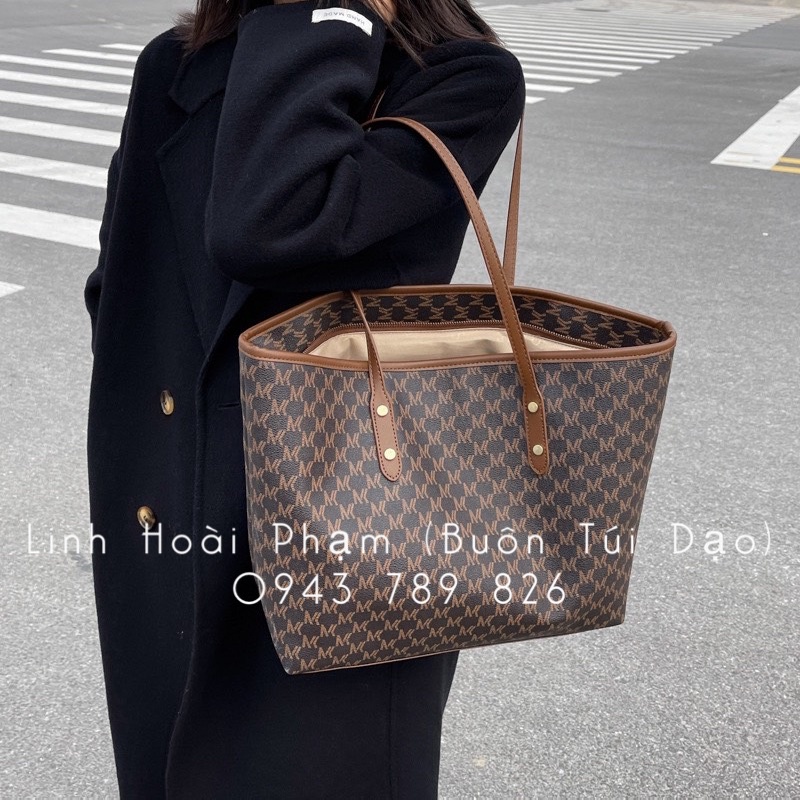 Túi xách công sở đeo vai bigsize thiết kế đơn giản có khoá kéo