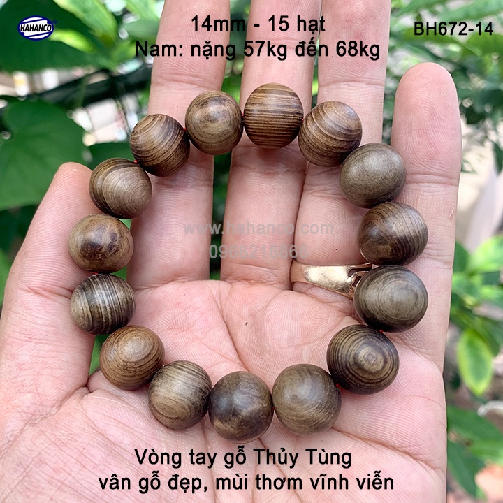 Vòng tay gỗ Thuỷ Tùng - Đắc Tài – Đắc Lộc – Đắc Bình An - Thơm nức - BH672 - HAHANCO