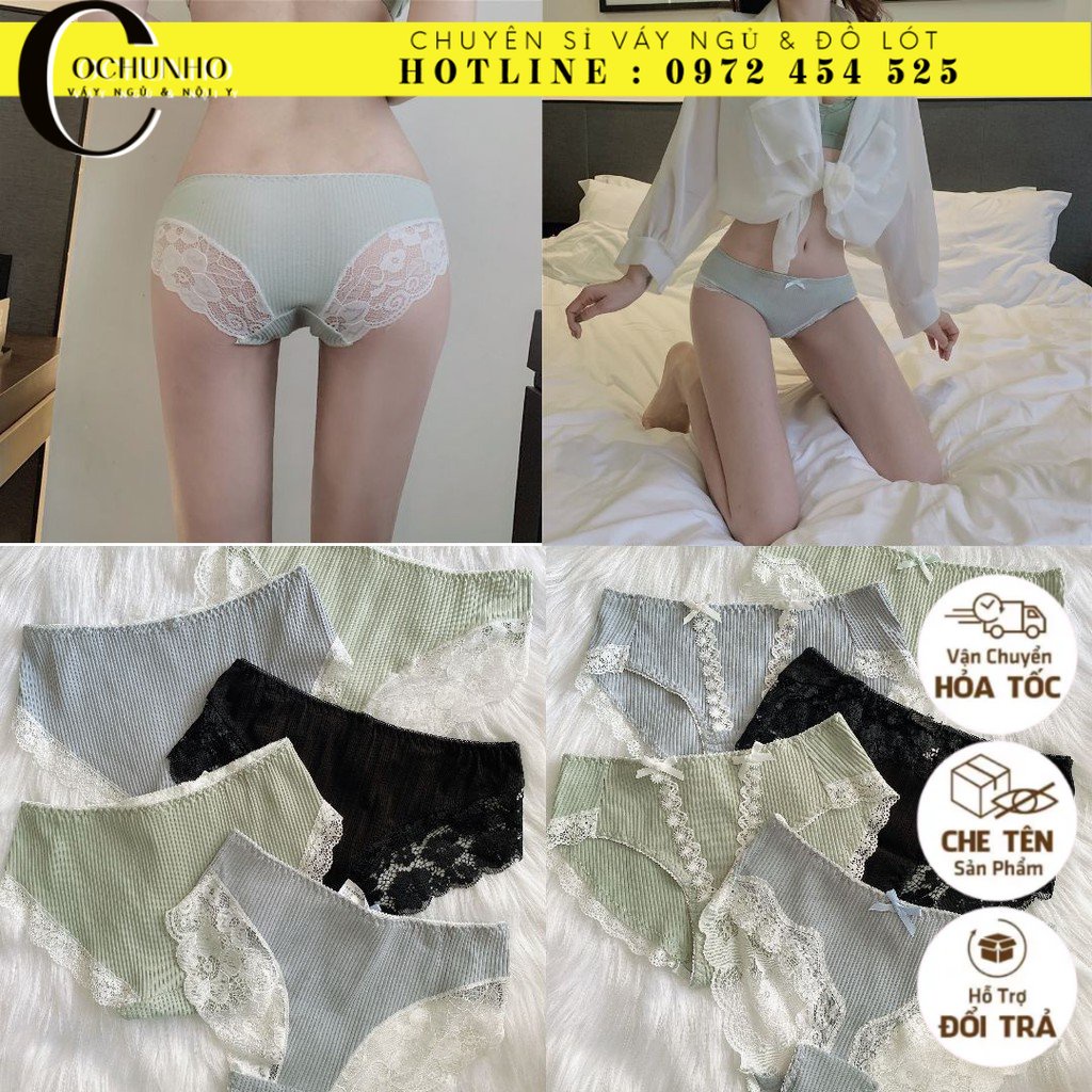♥️[Q11.HCM]♥️QUẦN LÓT NỮ PHỐI REN CAO CẤP- QUẦN LÓT TĂM TRE THÔNG HƠI CAO CẤP - CÔ CHỦ NHỎ CHUYÊN SỈ