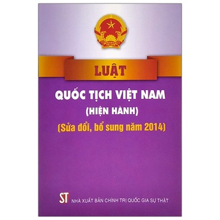 Sách - luật quốc tịch việt nam - sửa đổi bổ sung năm 2014