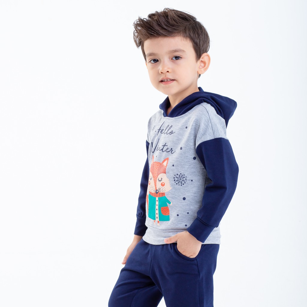 Đồ Bộ Bé Trai Dài Tay Chất Nỉ Da Cá Dày Dặn In Hình Thú Phong Cách Thời Trang Cao Cấp Beddep Kid Clothes BB23