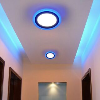 Đèn Led ốp nổi viền xanh