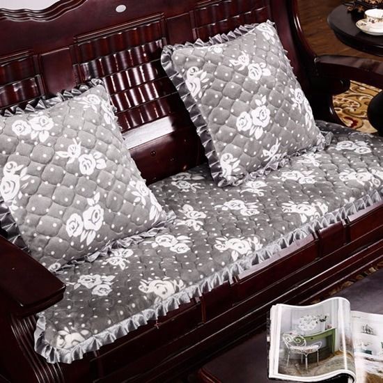 Vỏ Bọc Đệm Ghế Sofa Gỗ Chất Liệu Dày Dặn Chống Trượt Phù Hợp Với Mùa Đông