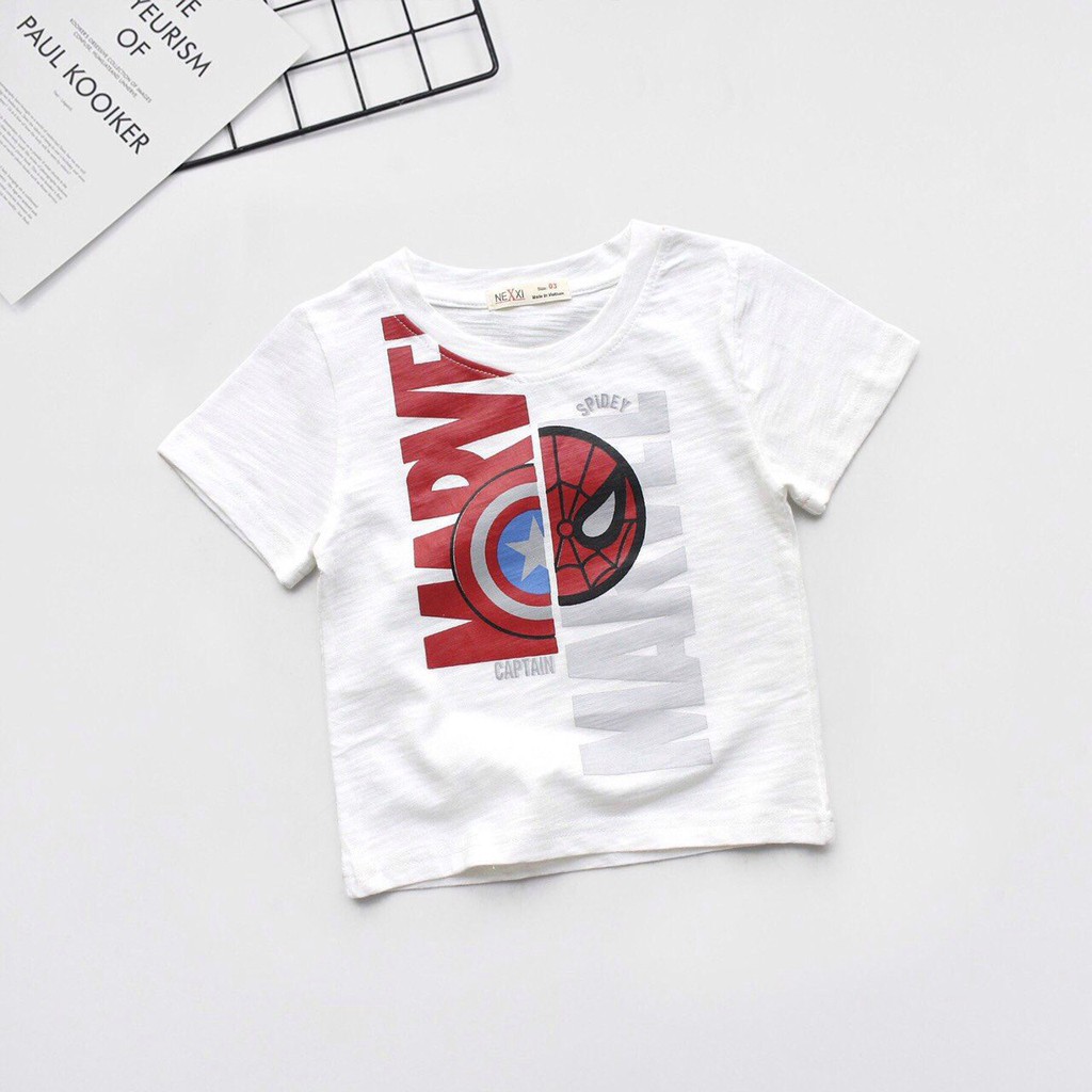 Áo thun cotton xược ngắn tay bé trai hiệu Nexxi