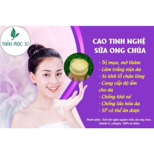 Hũ mặt nạ cao tinh nghệ sữa ong chúa 37 của Thảo Mộc 37 .