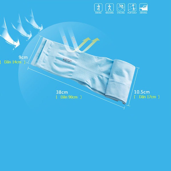 Găng tay chống nắng Hàn Quốc Let Slim, Ngăn tia UV vải cotton mát thấm hút mồ hôi ( xỏ ngón)dùng cho cả nam và nữ 88243