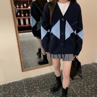 [ORDER TAOBAO]  ÁO CARDIGAN KHOÁC LEN KẺ