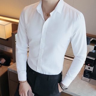 Áo sơ mi dài tay áo kiểu  đẹp nam công sở hàn quốc LSM006