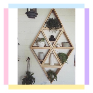 combo 8 kệ tam giác treo tường - decor - trang trí nhà cửa
