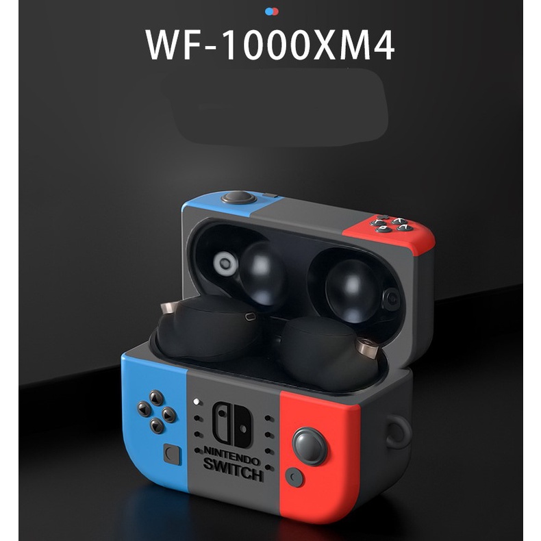 Ốp Silicon cho Sony WF-1000XM4 hình Nintendo Switch kèm móc treo