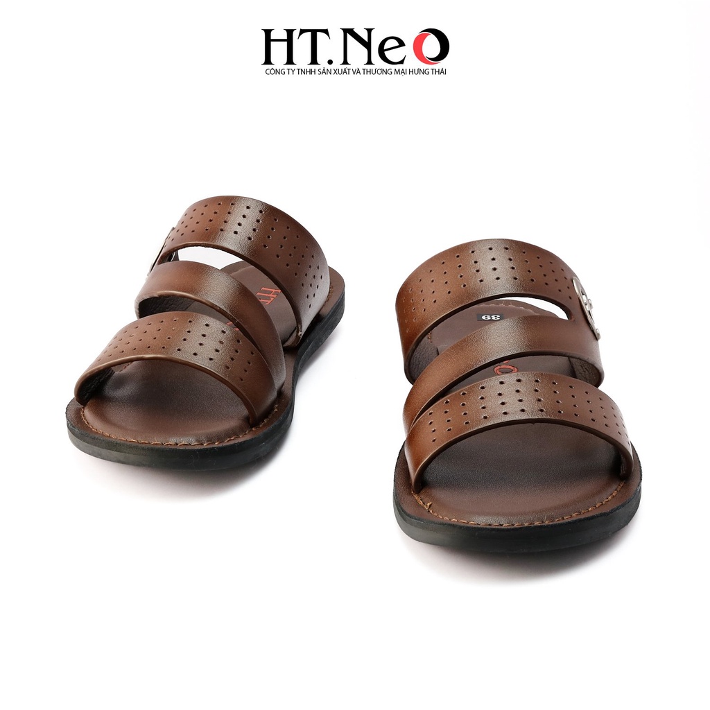 Sandal nam HT.NEO 100% da bò mềm mại, đế cao su nguyên khối, khâu may chân quai siêu chắc chắn SD134