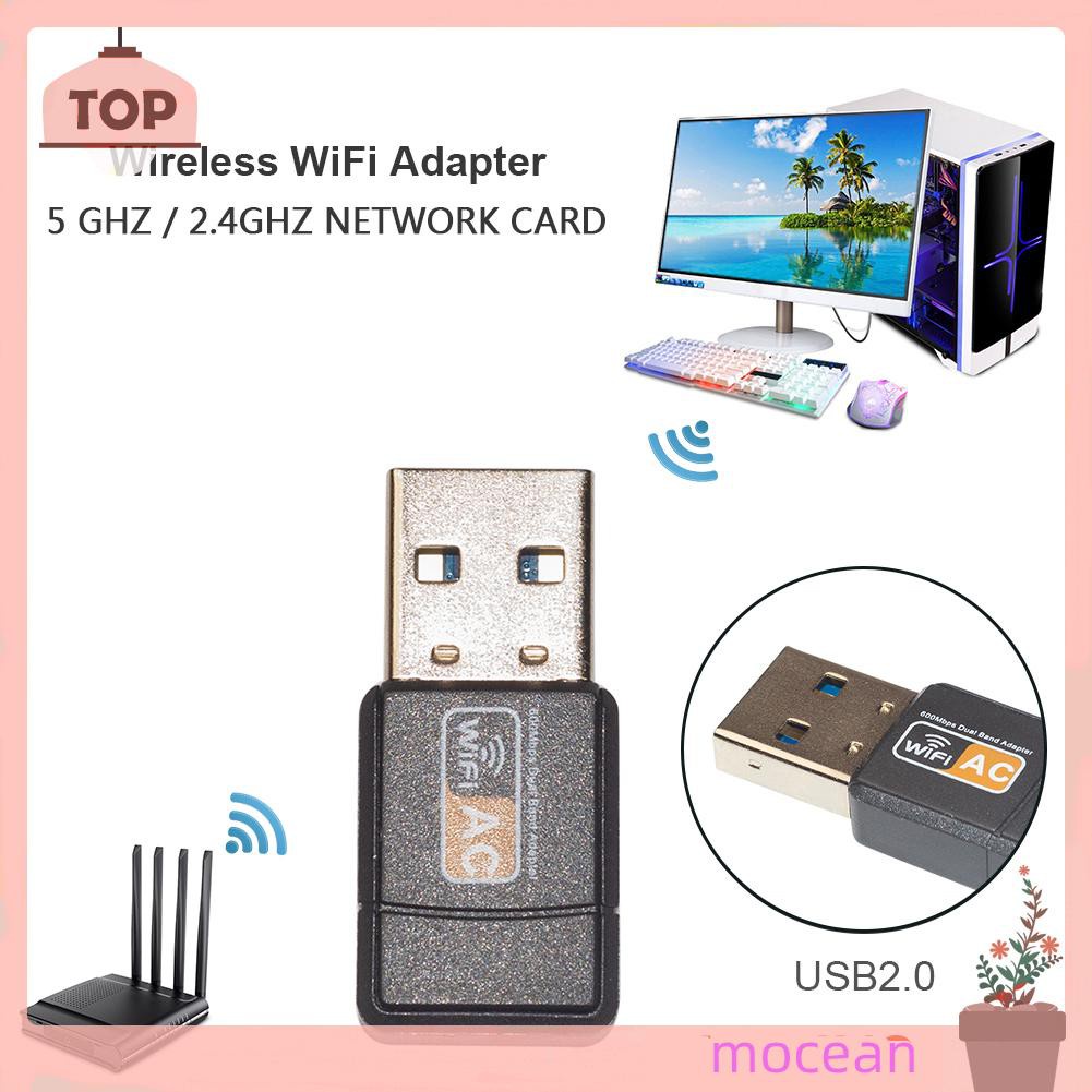 Usb Thu Sóng Wifi Mocean 600mbps 2.4 / 5ghz Thẻ