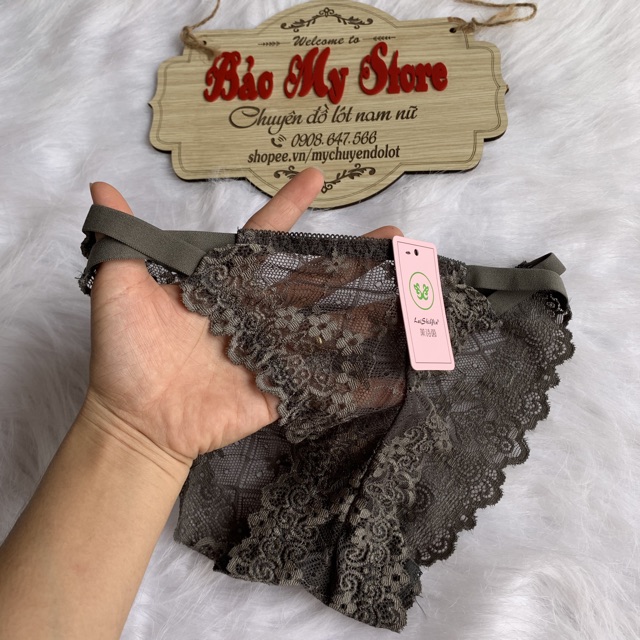 Quần Lót Nữ Ren Dây Chéo Bên Hông Mềm Mại Sexy Quyến Rũ