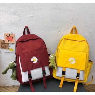 Balo 2 Khoá Hoa Cúc Phối Màu