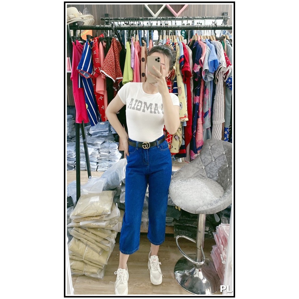 Quần jean nữ ỐNG RỘNG LỠ QUA GỐI BG HOTTREND ĐẬM-NHẠT C+ms2AL7