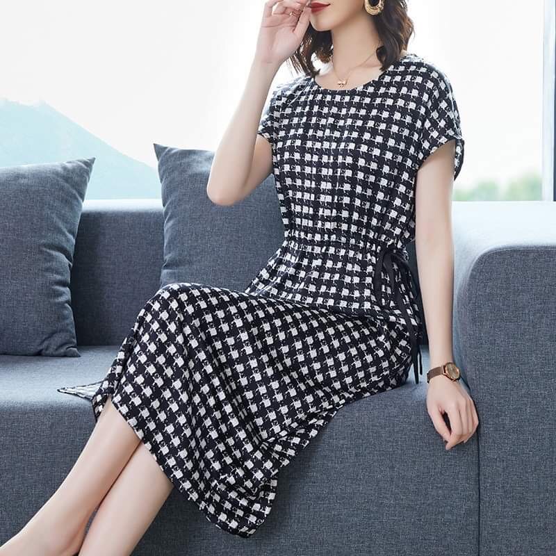 Váy kẻ cảo bigsize
