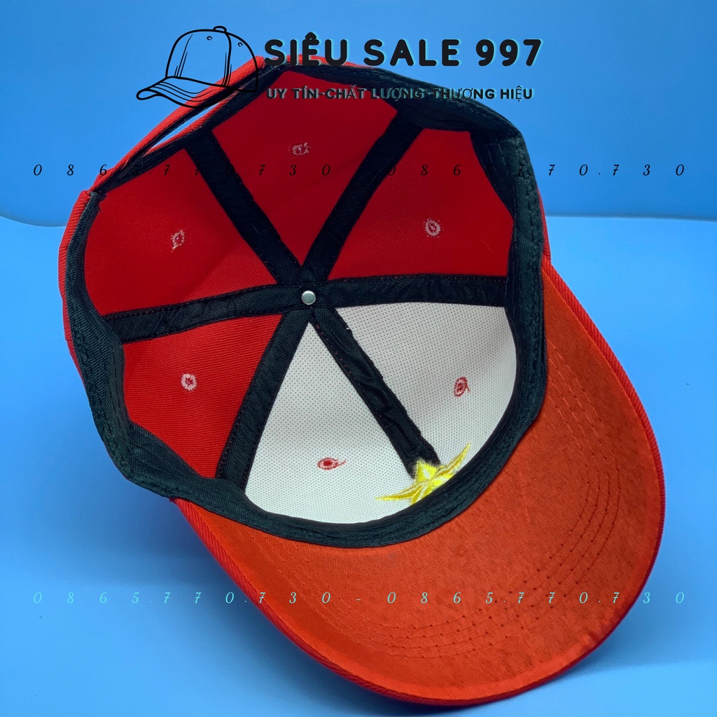 NÓN KẾT THÊU NGÔI SAO VIỆT NAM KHÓA DÁN FORM ĐẸP