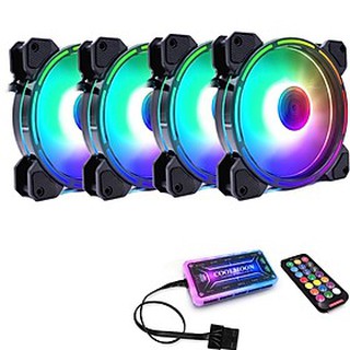 Quạt Tản Nhiệt, Fan Case Coolmoon C2 Led RGB Tùy Chỉnh