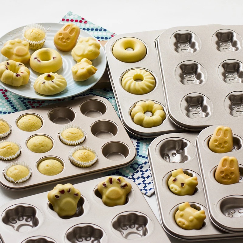 Khuôn làm bánh tròn đế rời/ vuông/ bánh mỳ/ cupcake chống dính cao cấp