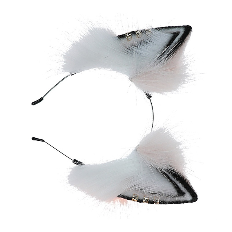 Băng Đô Tai Mèo Đính Lông Nhân Tạo Phong Cách Lolita