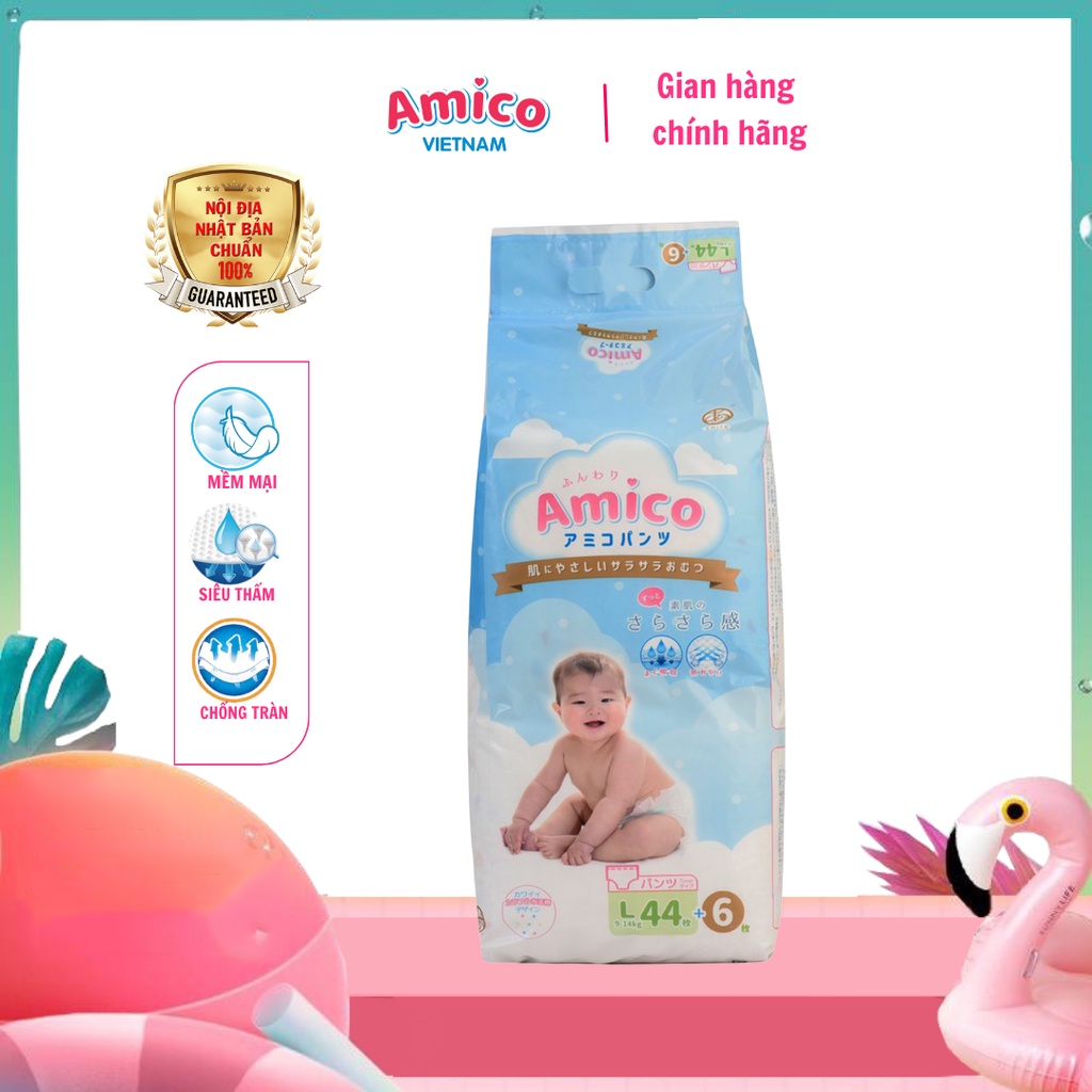 Bỉm quần AMICO L44+6 (9 - 14kg)