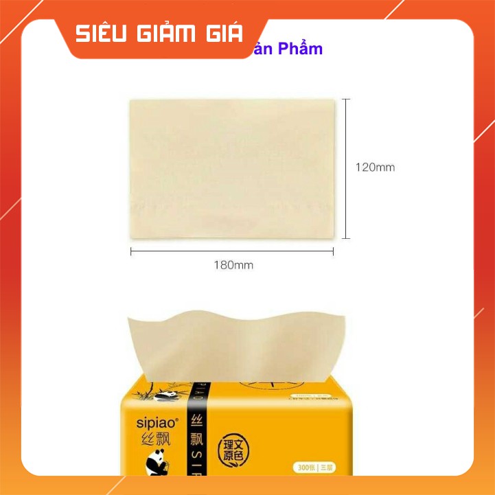 [ 1 thùng -  30 GÓI ] Giấy Ăn Gấu Trúc Cao Cấp, mềm dai, giấy chuẩn nội địa trung, giấy sipao,300 tờ trên gói