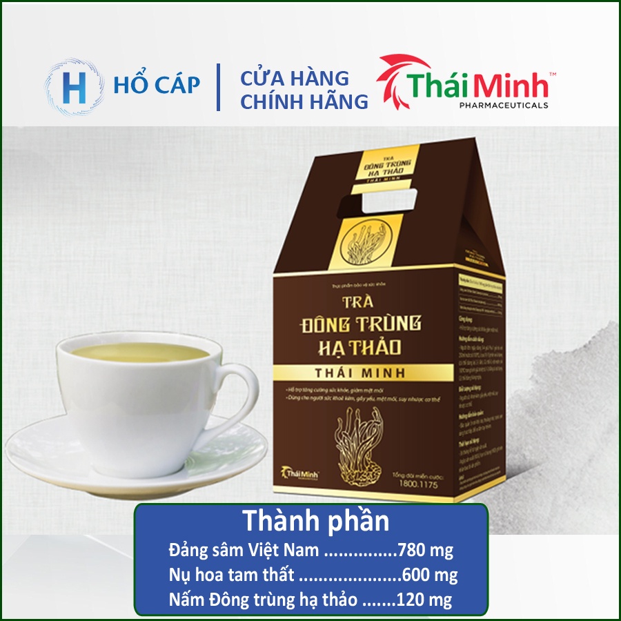 Trà Đông Trùng Hạ Thảo Thái Minh (Hộp 20 gói trà túi lọc)