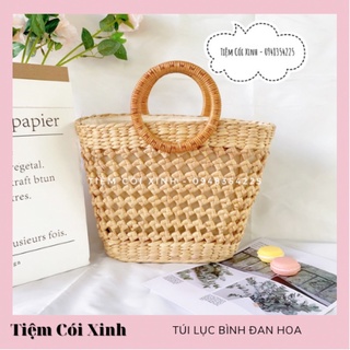 Giỏ Xách Lục Bình Đan Hoạ Tiết