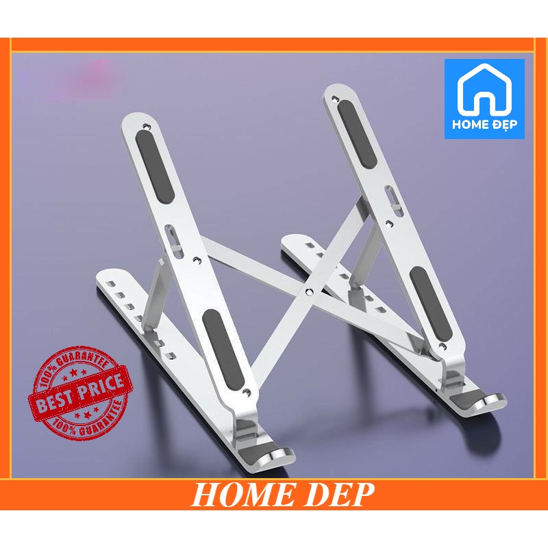 Home Đẹp GIÁ ĐỠ LAPTOP, MCBOOK,IPAD BẰNG NHÔM HỢP KIM 7 ĐỘ CAO TUỲ CHỈNH VỚI ĐẾ TẢN NHIỆT