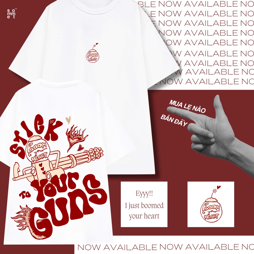 Áo phông cộc tay Boom to your heart - T03