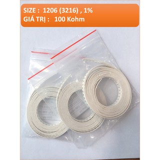 1206 , 1% , 100 kohm - điện trở dán