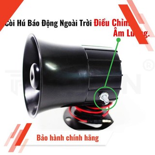 [FreeShip – Clip thật] Còi Hú Báo Trộm Điều Chỉnh Âm Lượng 12V Pingron PR-S02V