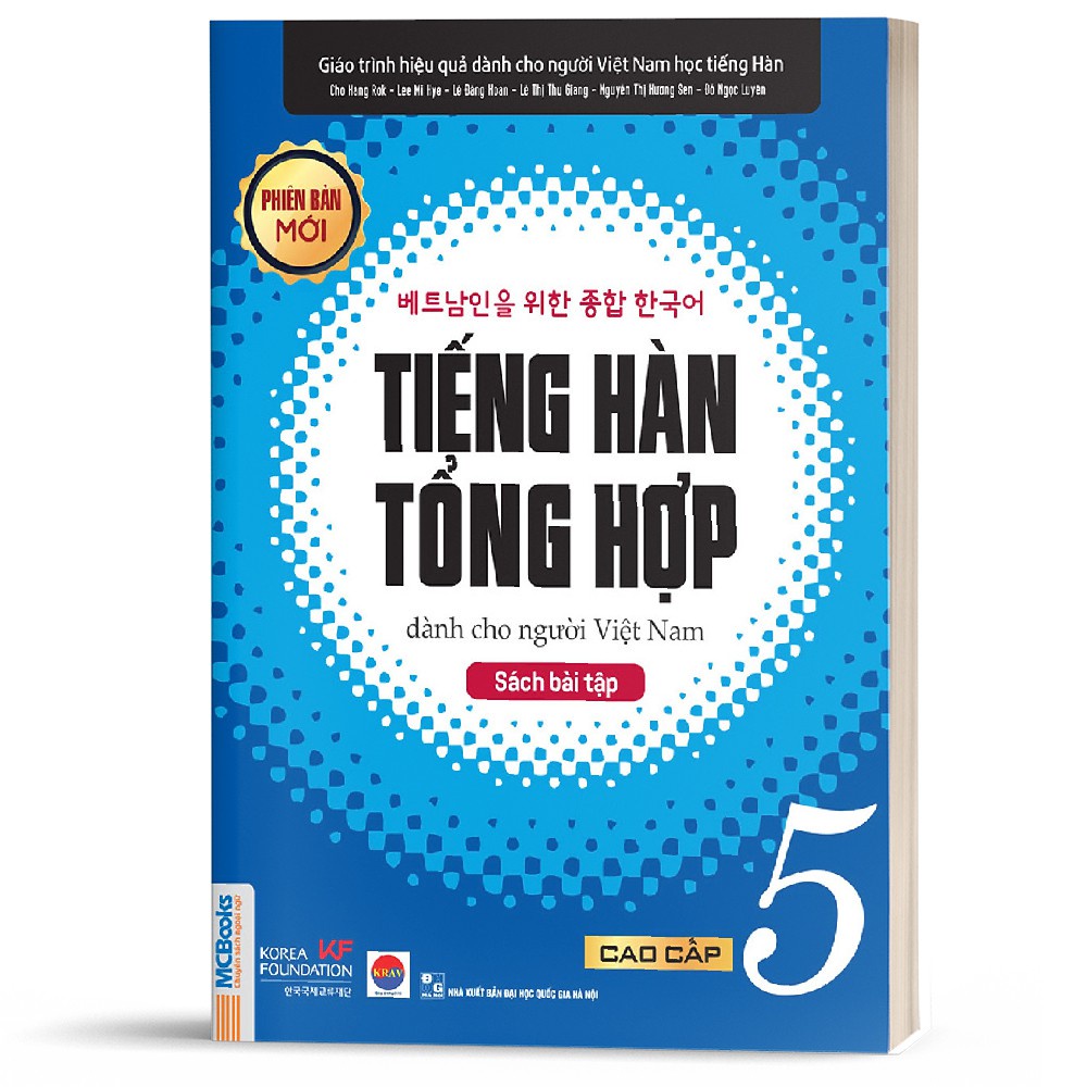 Sách Tiếng Hàn Tổng hợp Cao Cấp 5 Sách Bài Tập phiên bản mới MCKO8591