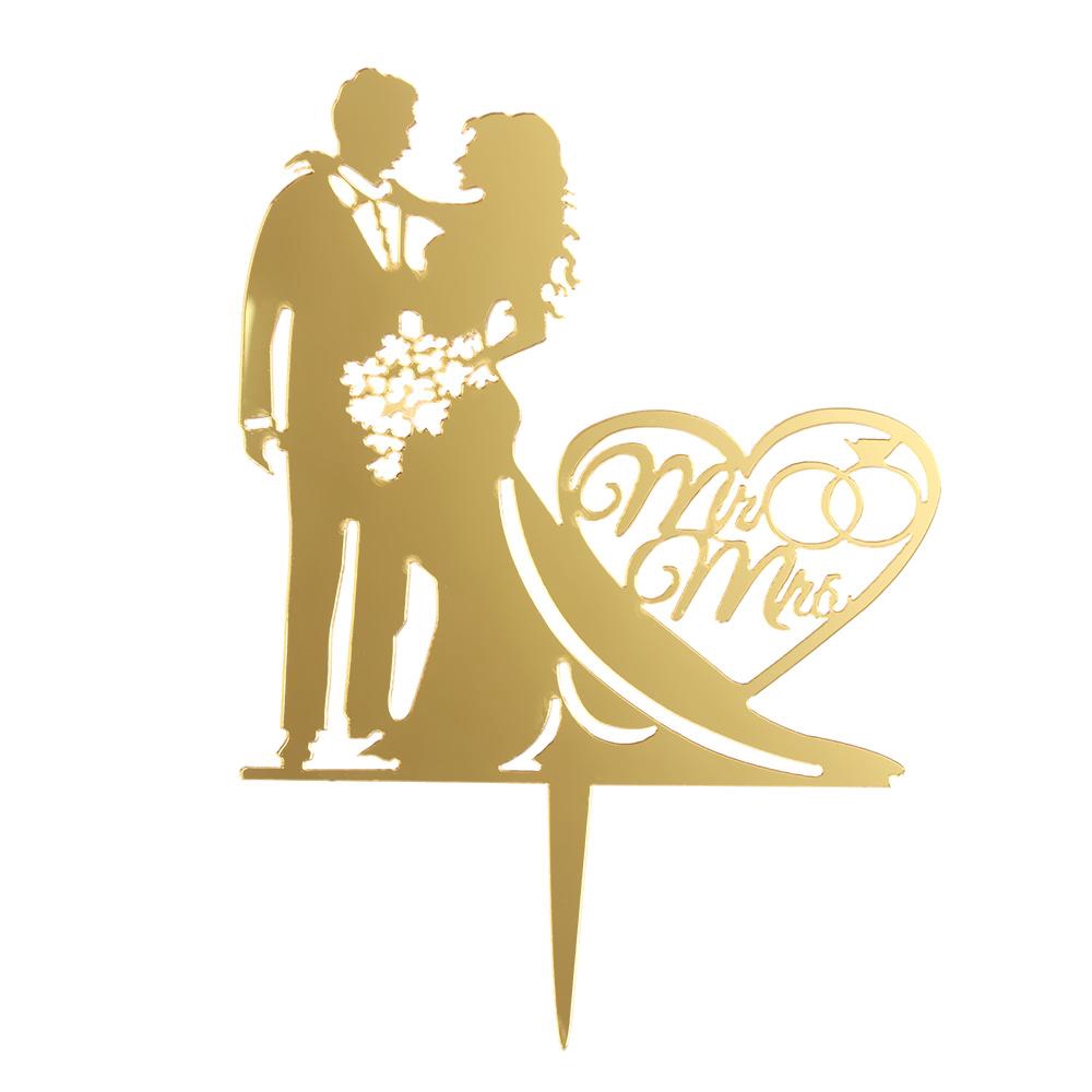 lontime Valentine's Day Cake Topper Wedding Cake Topper Romantic Marriage Party Supplies