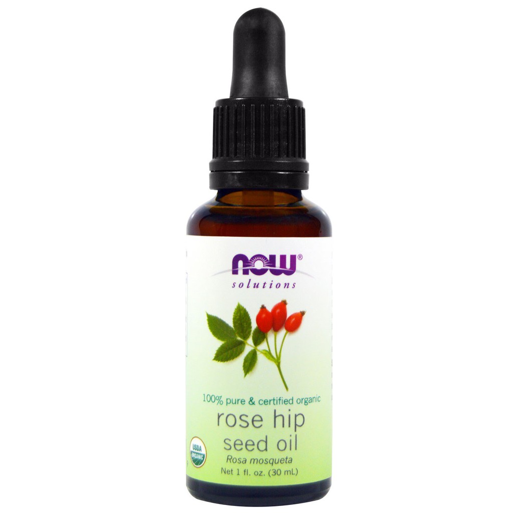Tinh dầu nụ tầm xuân hữu cơ - Solutions, Certified Organic Rose Hip Seed Oil, 1 fl oz (30 ml)