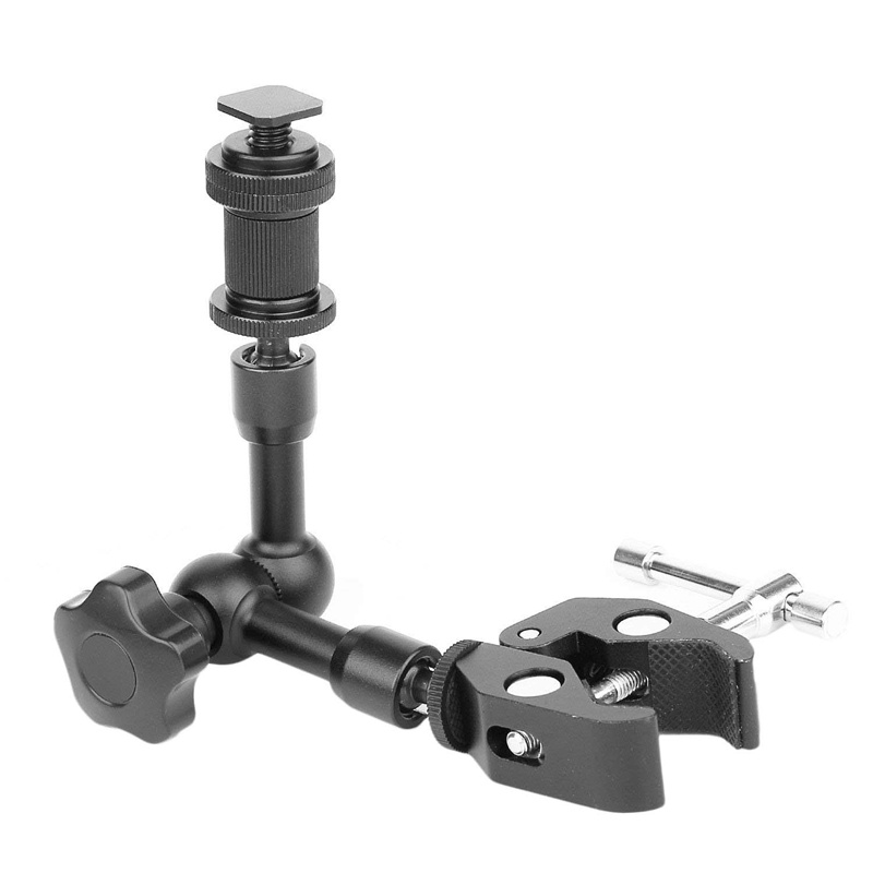 Kẹp Điều Chỉnh Được Kích Thước Cánh Tay Ma Sát 7 inch Với Vít 1 / 4 inch Và 3 / 8 inch Cho Máy Ảnh Dslr / Màn Hình Lcd / Đèn Led