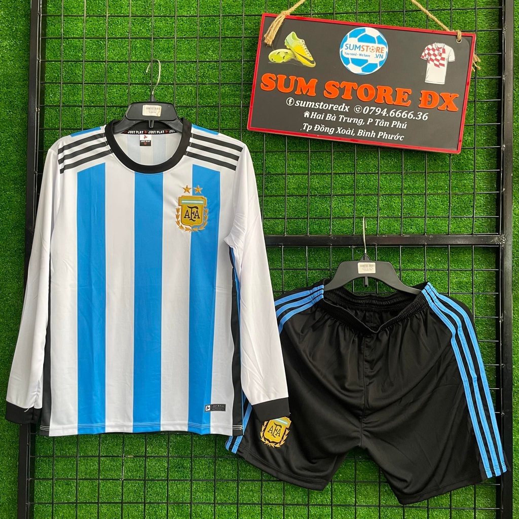 Quần Áo Bóng Đá Đội Tuyển Argentina Dài Tay 2022 - Áo Đấu Hot, Cực Đẹp