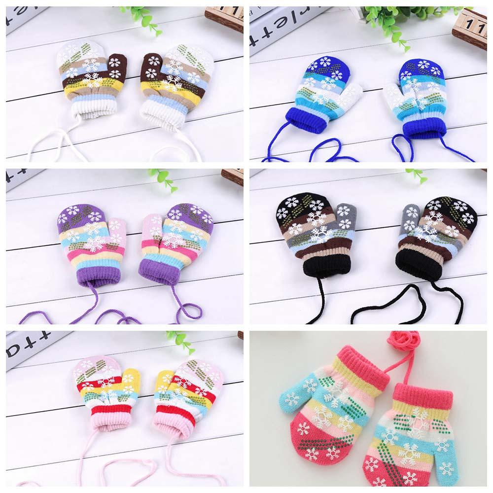 Găng Tay Giữ Ấm Mùa Đông Họa Tiết Bông Tuyết Xinh Xắn Dành Cho Trẻ Mihan