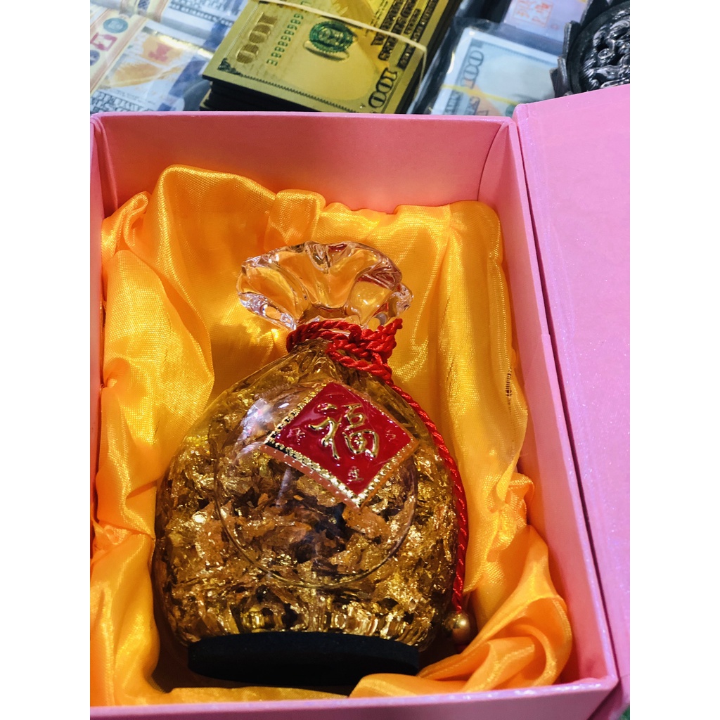 Túi Vàng Thỏi Vàng Tài Lộc May Mắn [Trầm Hương Búp Sen]