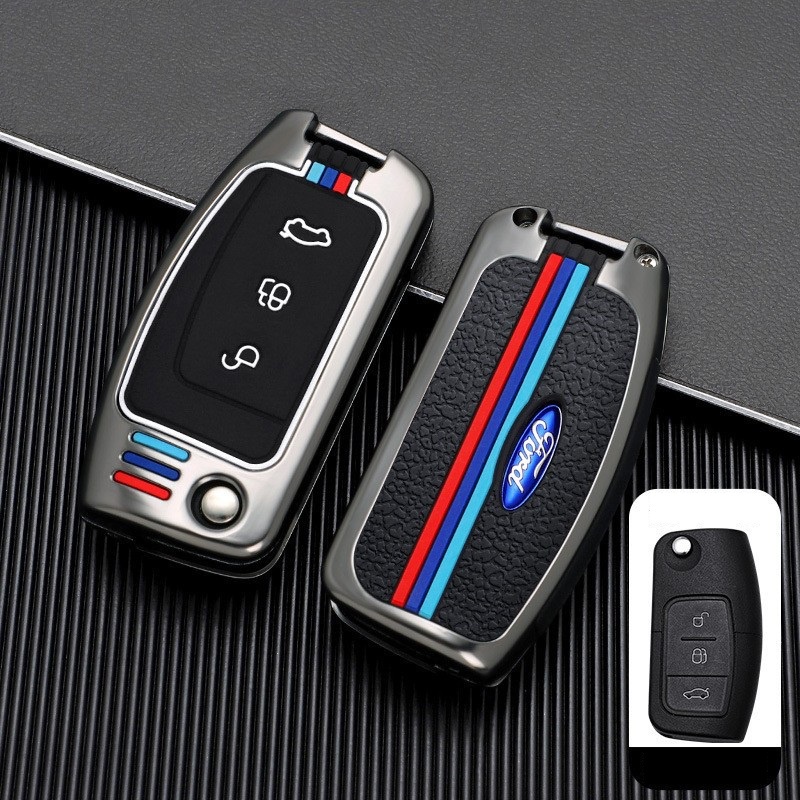Ốp Chìa Khóa Xe Ford Fiesta Focus 2 Mondeo Ecosport Kuga Escape Hợp Kim Kẽm