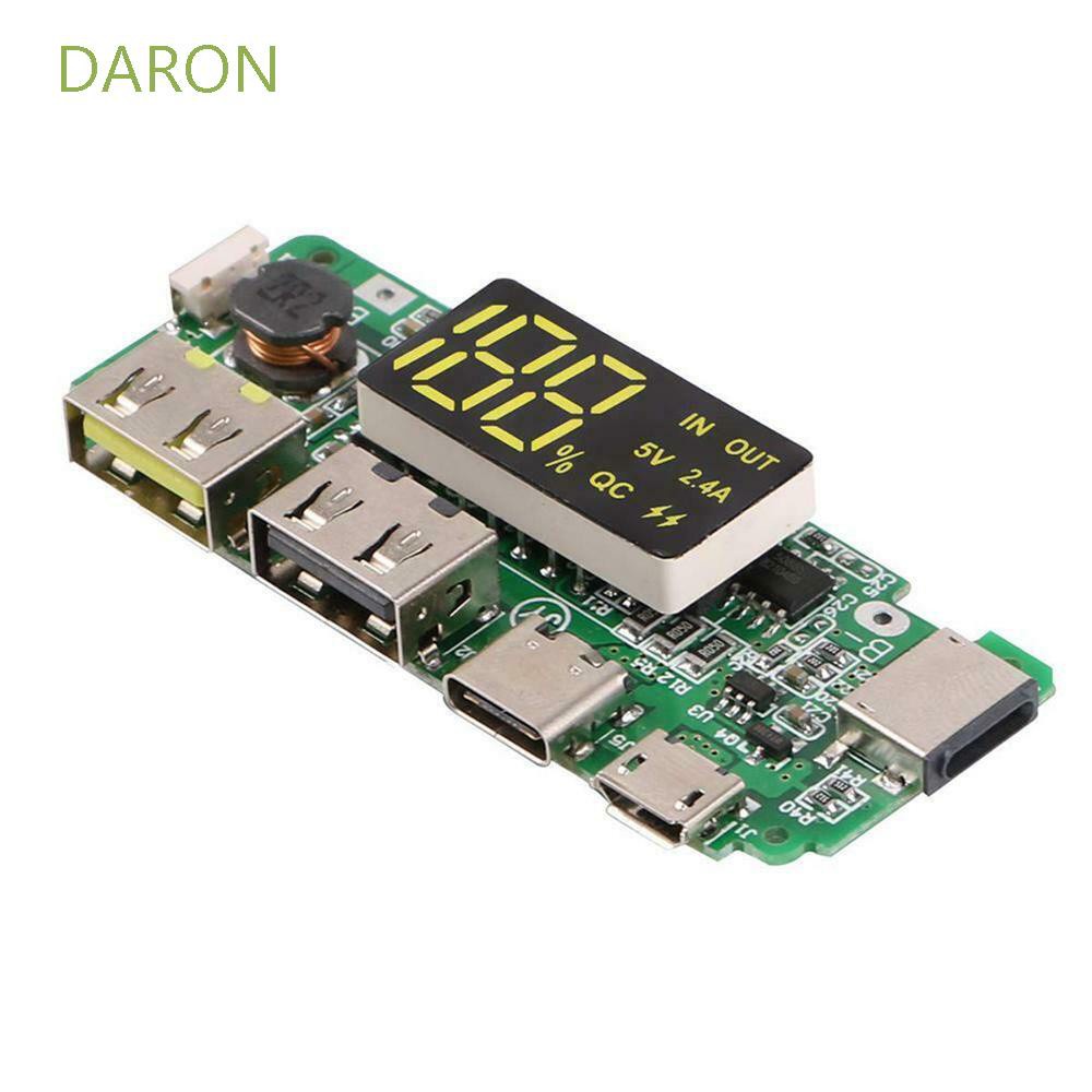 Bảng mạch sạc pin dự phòng 5v 2.4a usb 18650 hai cổng micro/ type-c có đèn led bảo vệ cho điện thoại