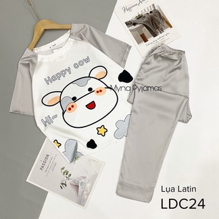 Bộ pijama cộc lụa latin chất mịn mát đủ size
