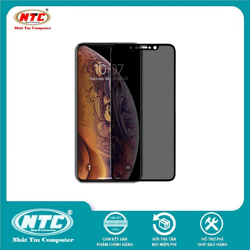 Kính cường lực KingKong / Tê Giác chống nhìn trộm 9D Full màn hình NTComputer cho iPhone từ 7 đến 12 (Full hộp)