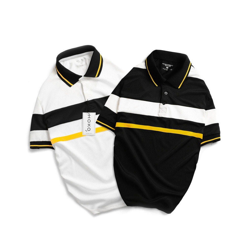 Áo polo nam cổ bẻ phối sọc ngang chất vải cá sấu Cotton xuất xịn,chuẩn form, sang trọng - thanh lịch TB047