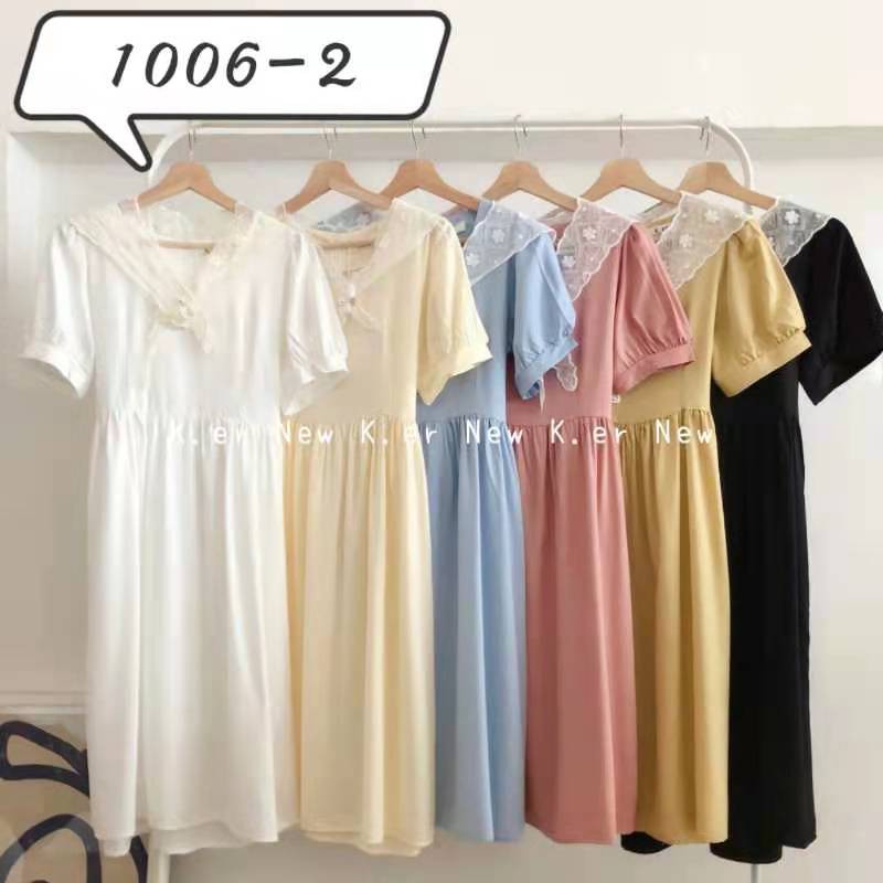 Đầm  Maxi Tay Ngắn Cổ Khăn ren Hot Hit summer /hình thật | BigBuy360 - bigbuy360.vn