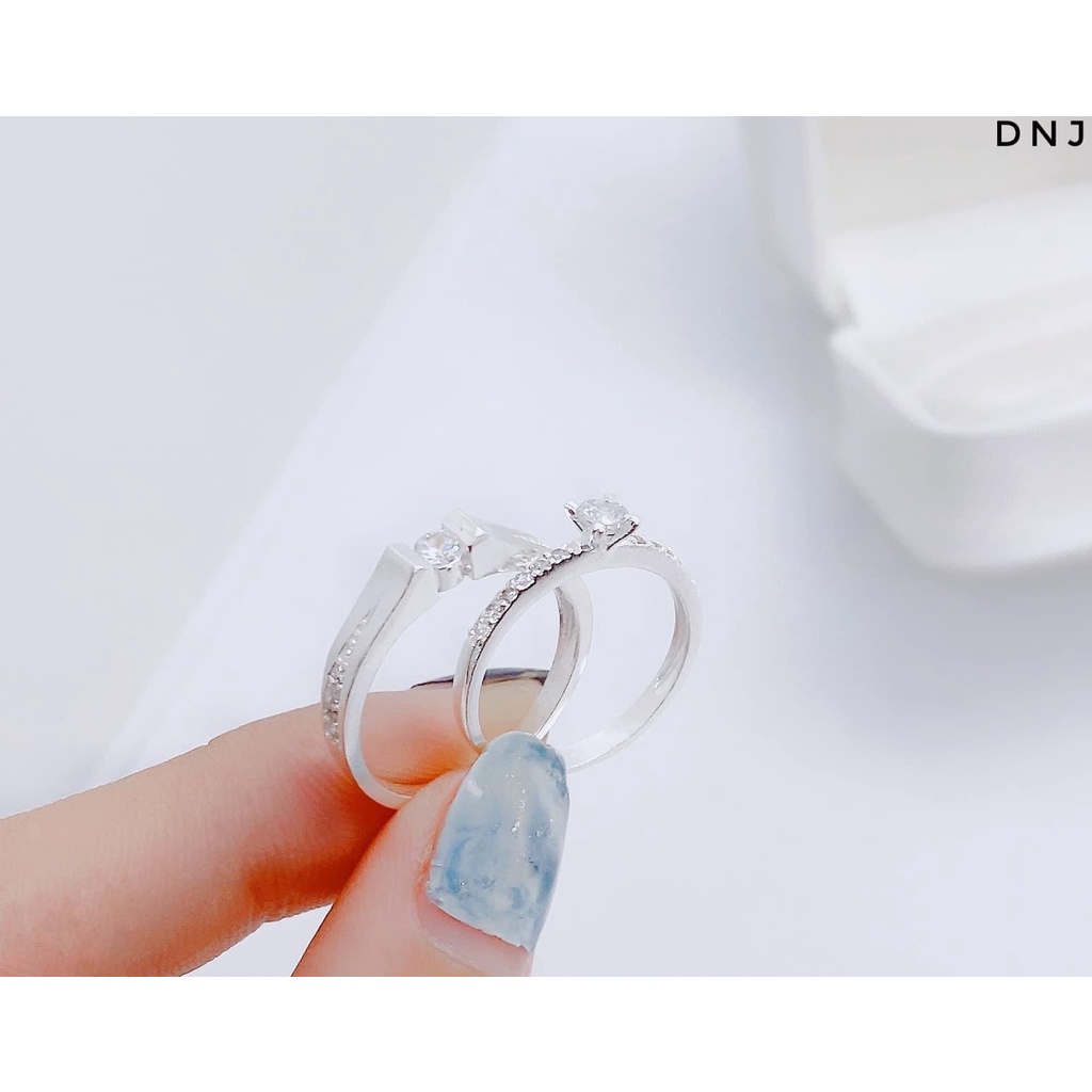 [Mã FAMARAL2 giảm 10K đơn 50K]Nhẫn đôi bạc thật mẫu mới trẻ trung năng động