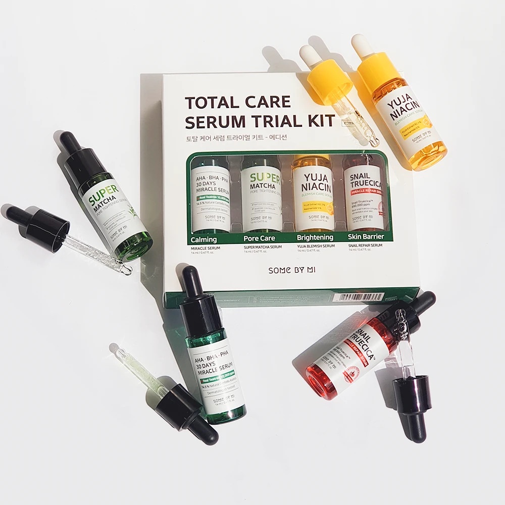 Bộ Kit 4 Serum Chăm Sóc Da Và Cải Thiện Các Vấn Đề Da Some By Mi Total Care Serum Trial Kit